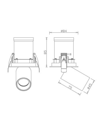 GARDA * EMPOTRABLE LED COB (Basculante) BLANCO 7W - 2700K